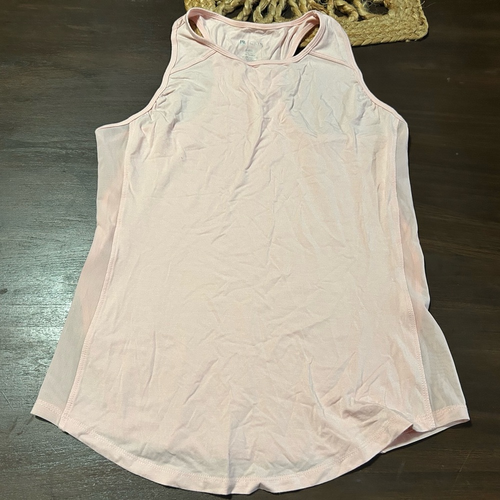 BuffBunny Pale Pink High-Neck Racerback Tank